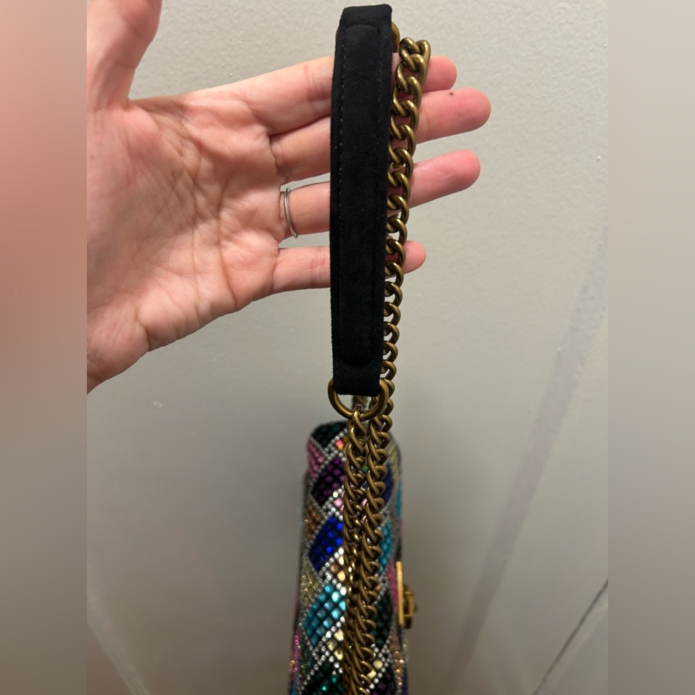 Kurt Geiger The Brixton Multicolor Embellished 2 Way Chain Bag NWT - Picture 3 of 16
